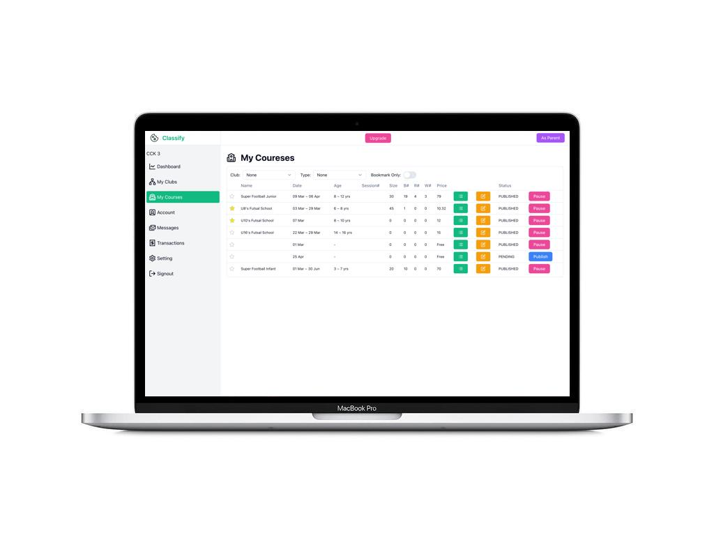 Chamebook Dashboard Preview